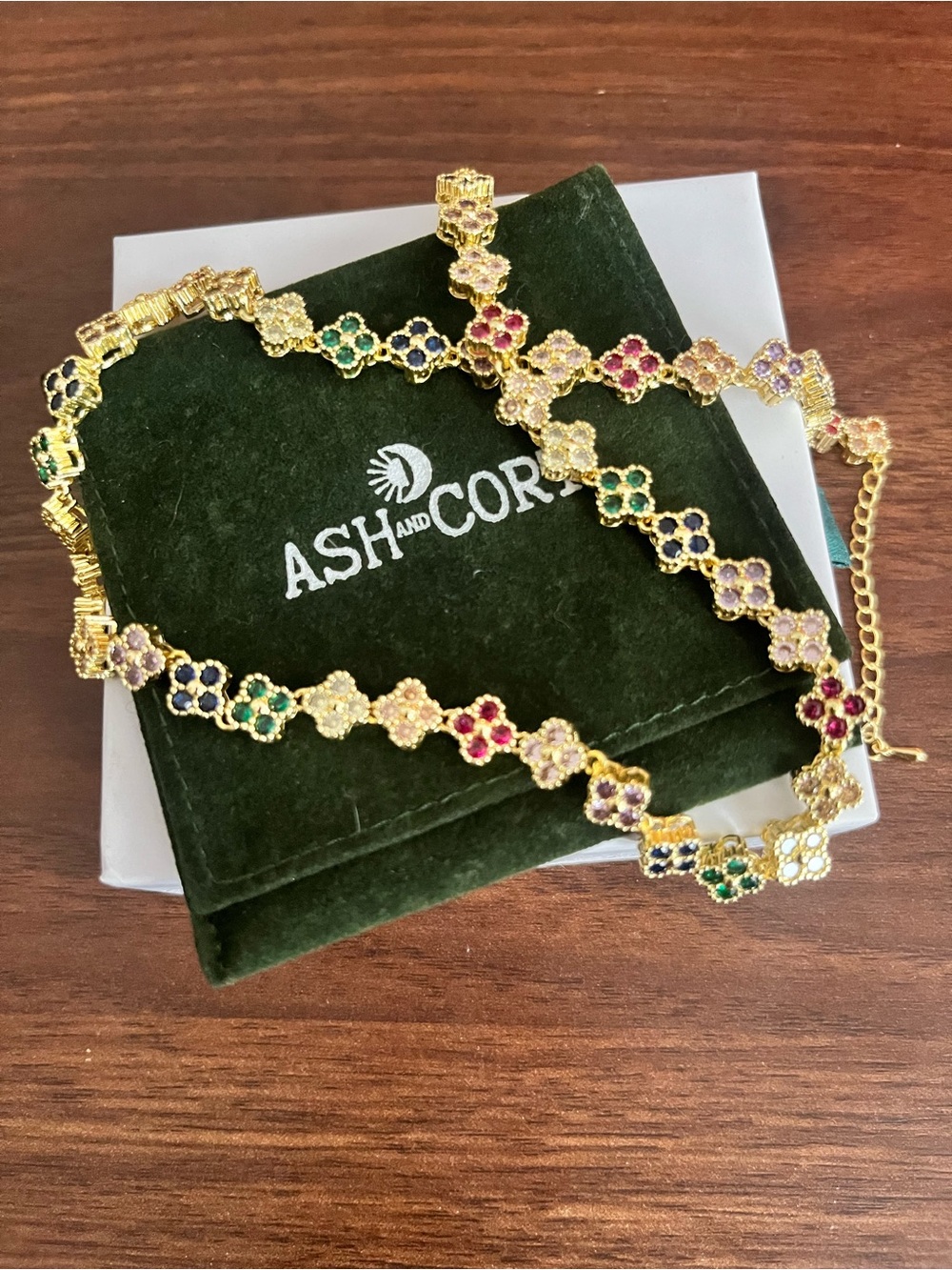 Ash & Cort Floral Tennis Necklace
